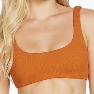 Volcom‎ So Current Scoop Crop Bikini Top Burnt Sienna Medium NWT